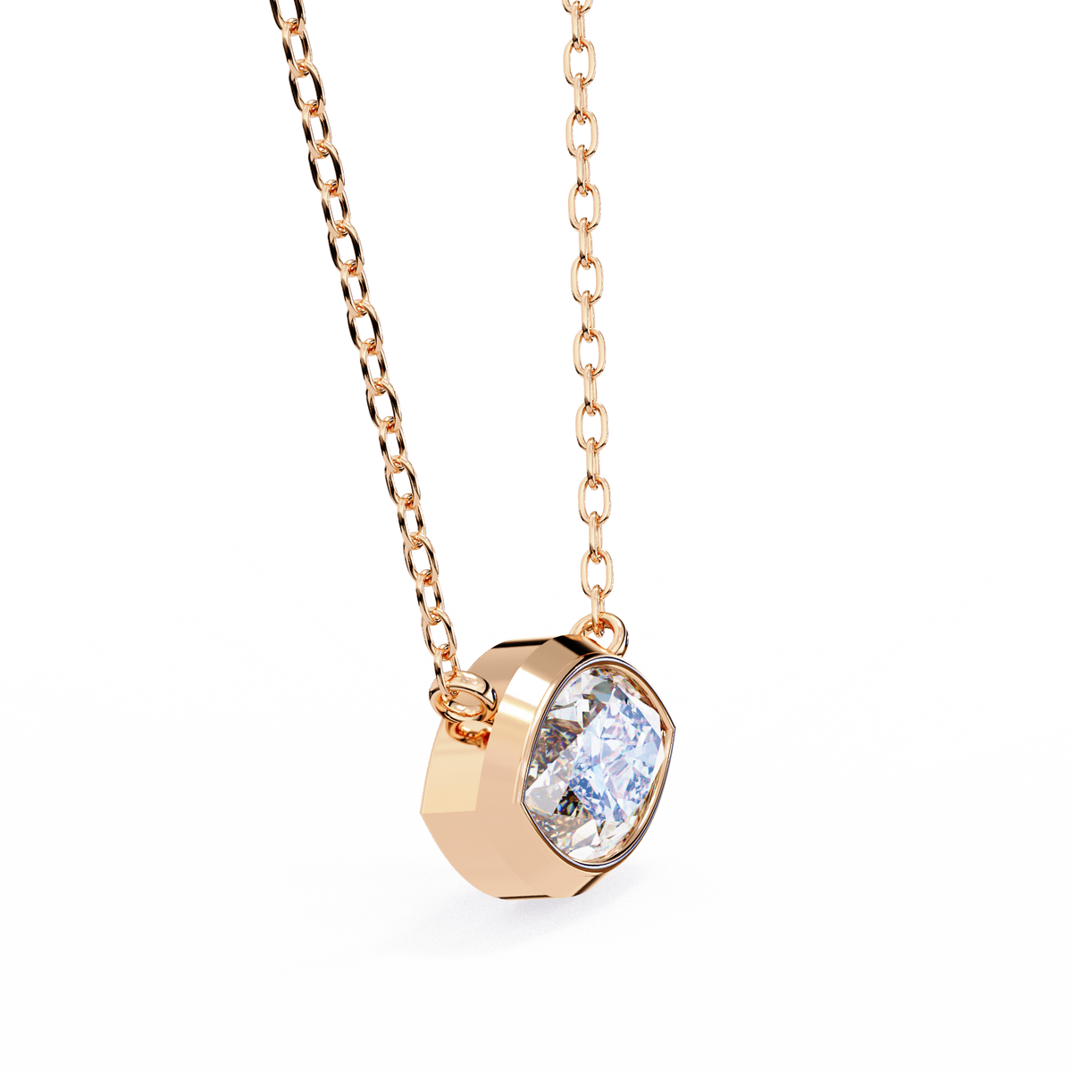 Marquise Bezel-Set Diamond Pendant