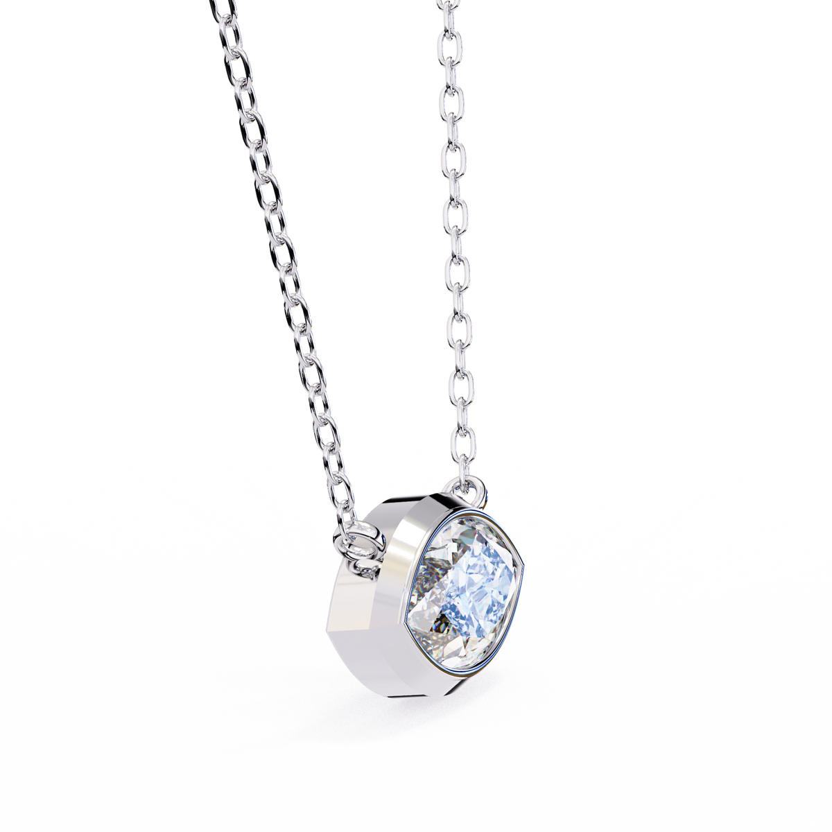 Marquise Bezel-Set Diamond Pendant