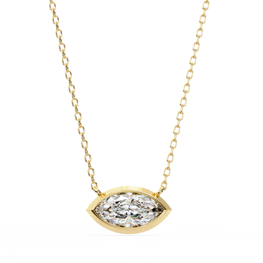 Marquise Bezel-Set Diamond Pendant