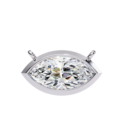 Marquise Bezel-Set Diamond Pendant
