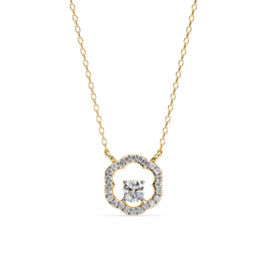 925 Sterling Silver & Diamond Halo Pendant