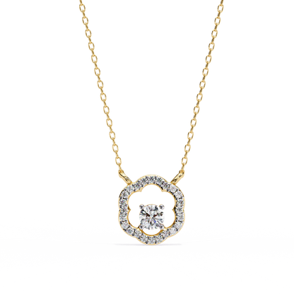 925 Sterling Silver & Diamond Halo Pendant