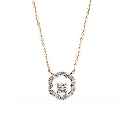 925 Sterling Silver & Diamond Halo Pendant