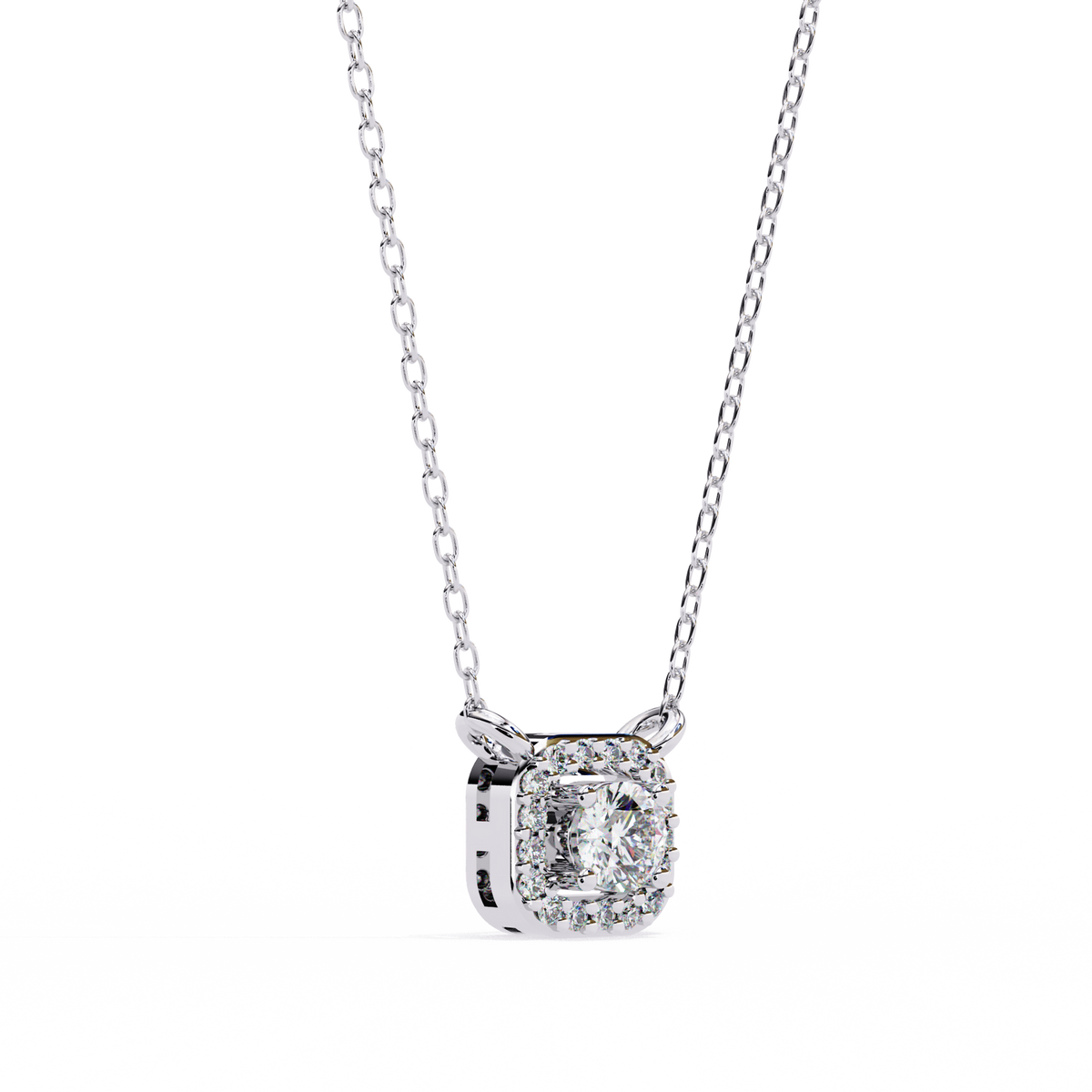Timeless Elegance Cushion Diamond Pendant