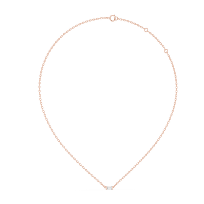 Dainty Baguette Diamond Pendant