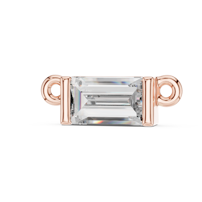 Dainty Baguette Diamond Pendant