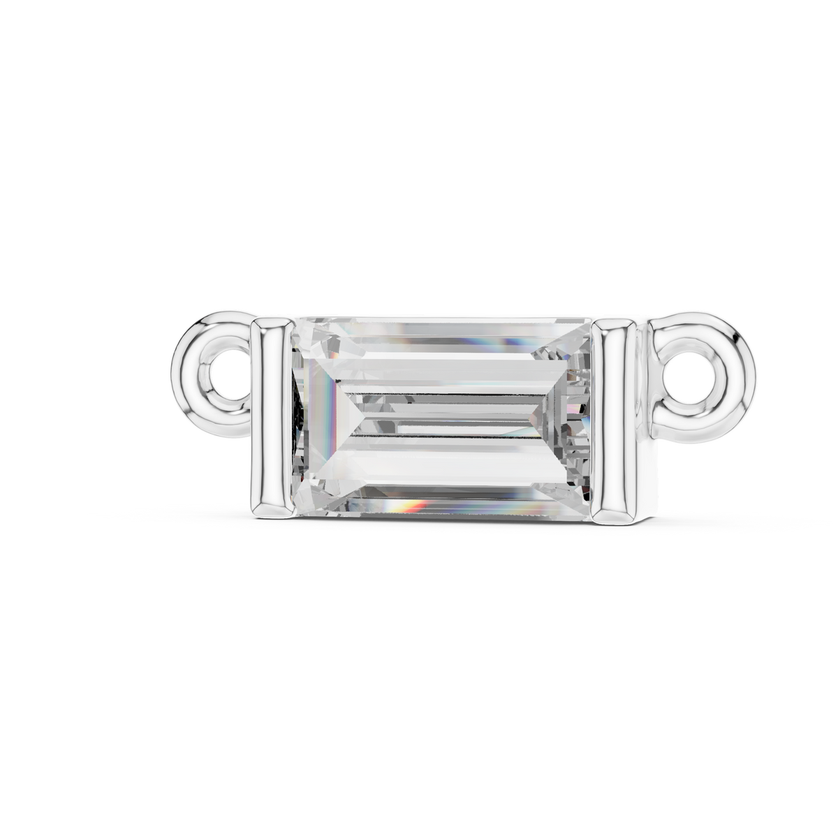 Dainty Baguette Diamond Pendant