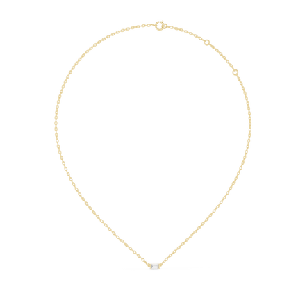 Dainty Baguette Diamond Pendant