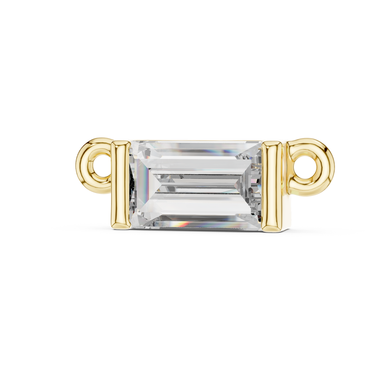 Dainty Baguette Diamond Pendant