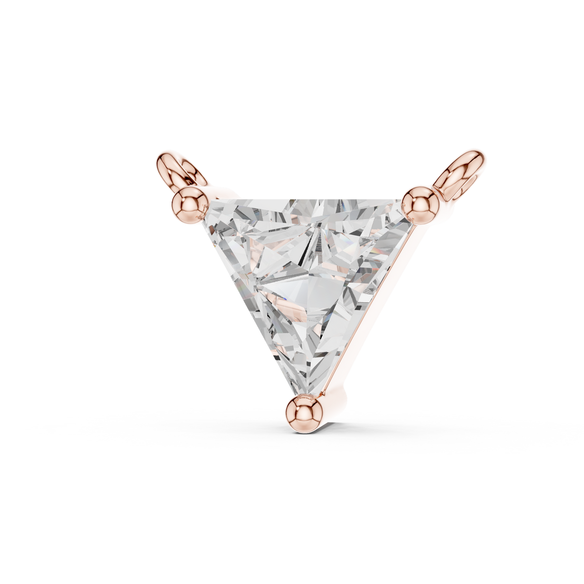 Minimalist Trillion-Cut Solitaire Diamond Necklace