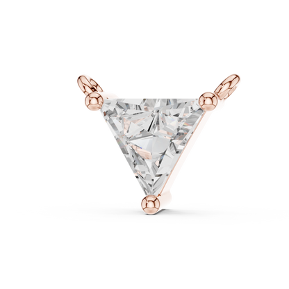 Minimalist Trillion-Cut Solitaire Diamond Necklace