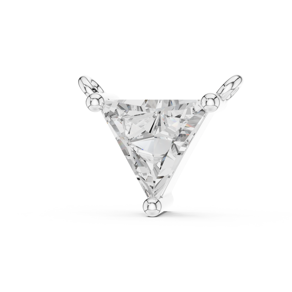 Minimalist Trillion-Cut Solitaire Diamond Necklace