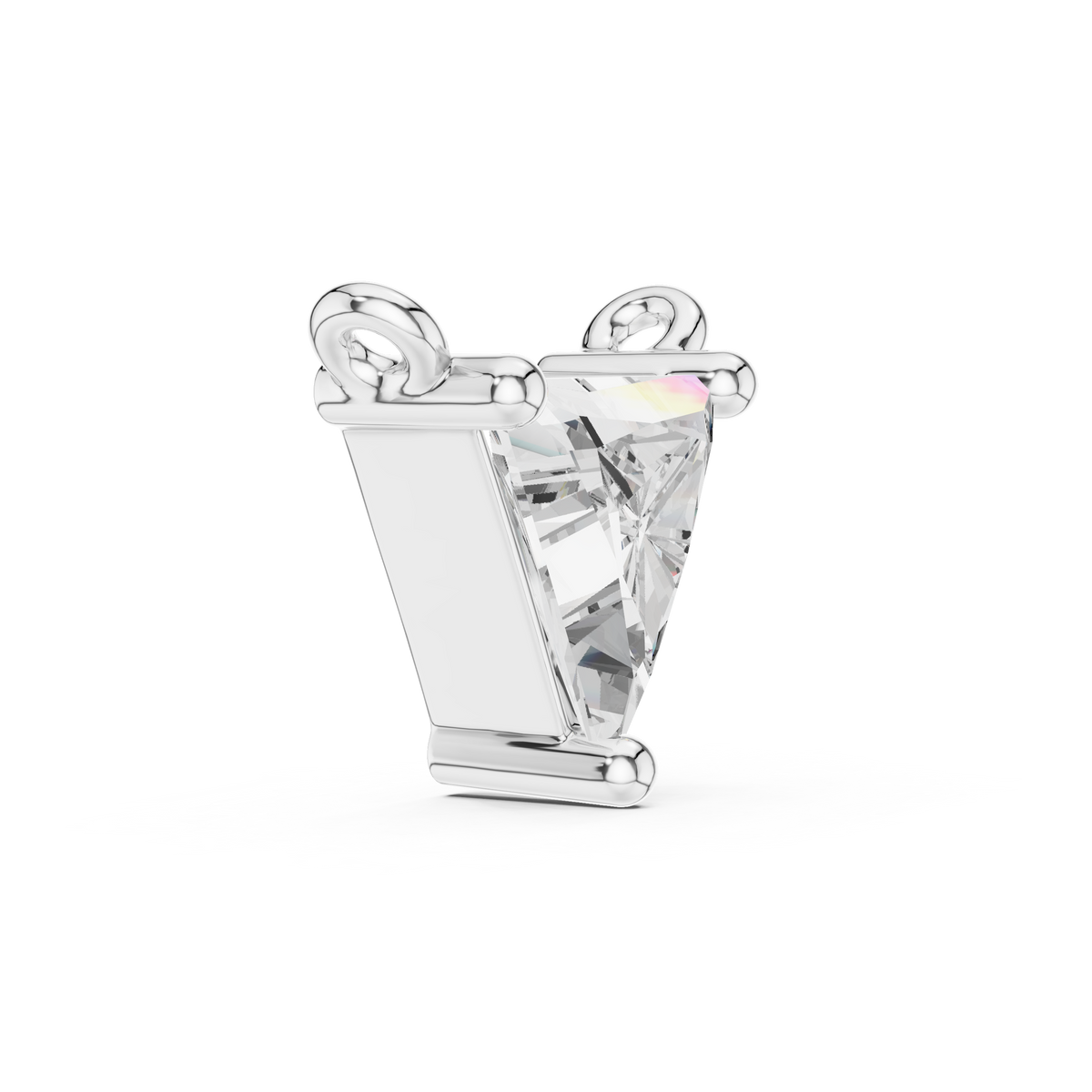 Minimalist Trillion-Cut Solitaire Diamond Necklace