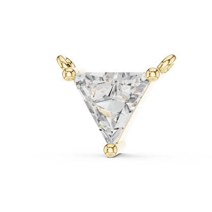 Minimalist Trillion-Cut Solitaire Diamond Necklace