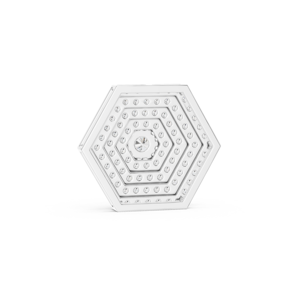 Hexagonal Pavé Diamond Pendant Necklace