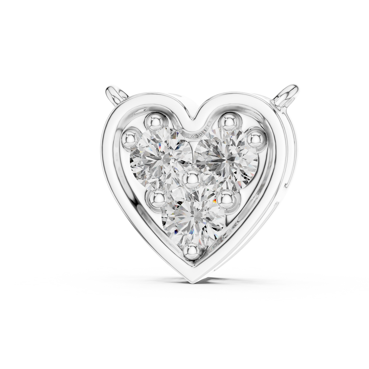 Heart-Shaped Diamond Pendant Necklace