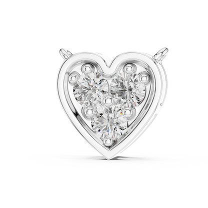 Heart-Shaped Diamond Pendant Necklace