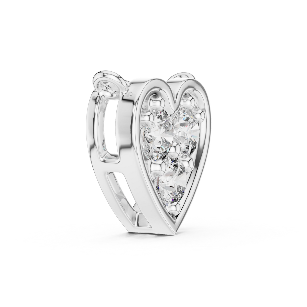 Heart-Shaped Diamond Pendant Necklace