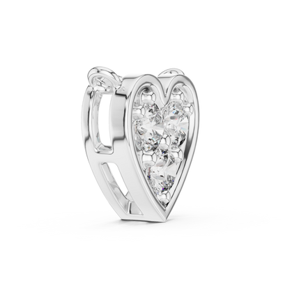 Heart-Shaped Diamond Pendant Necklace