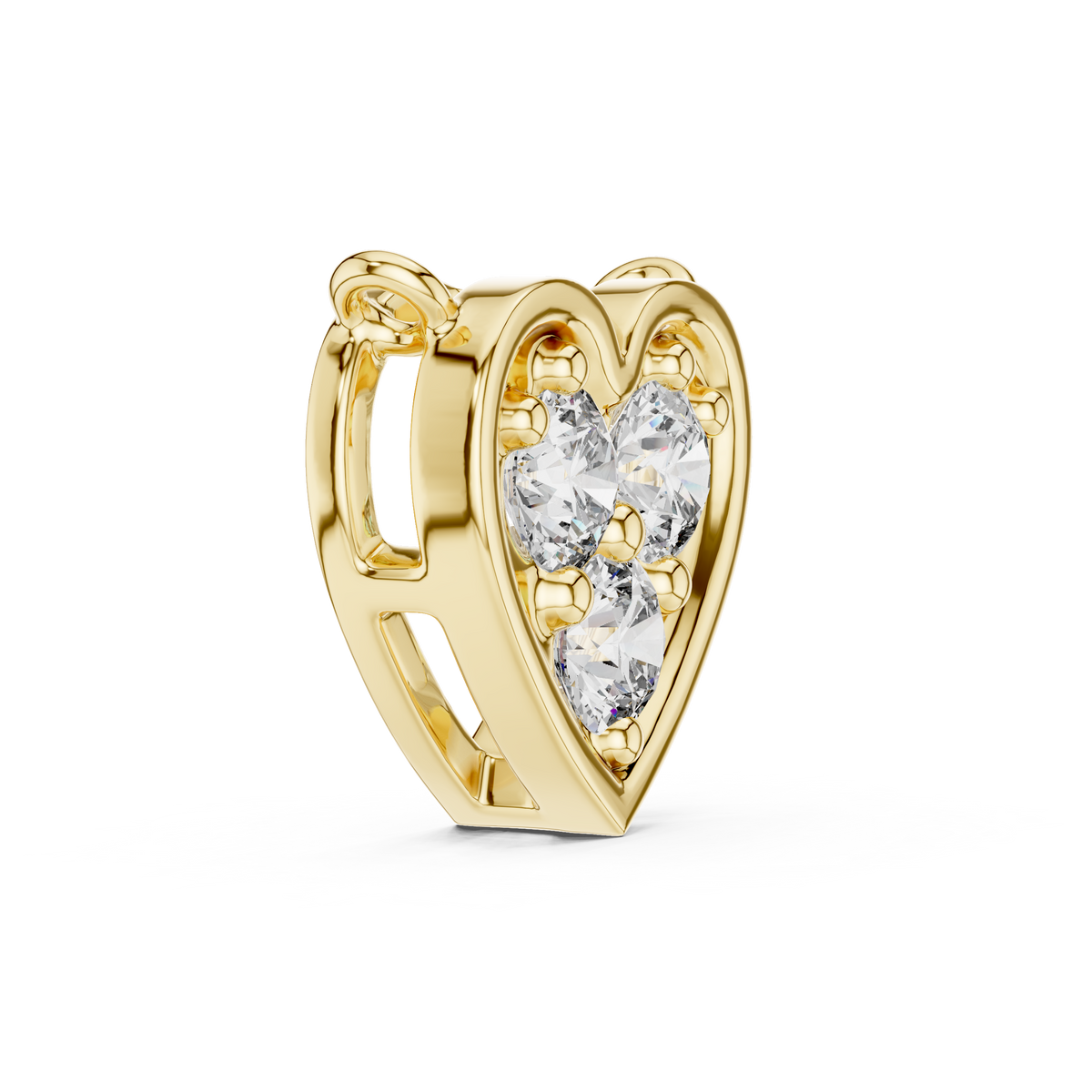 Heart-Shaped Diamond Pendant Necklace