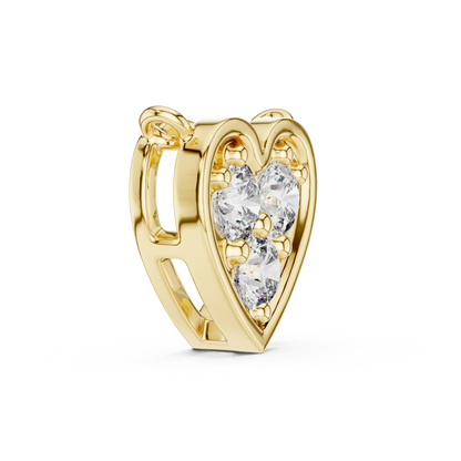 Heart-Shaped Diamond Pendant Necklace