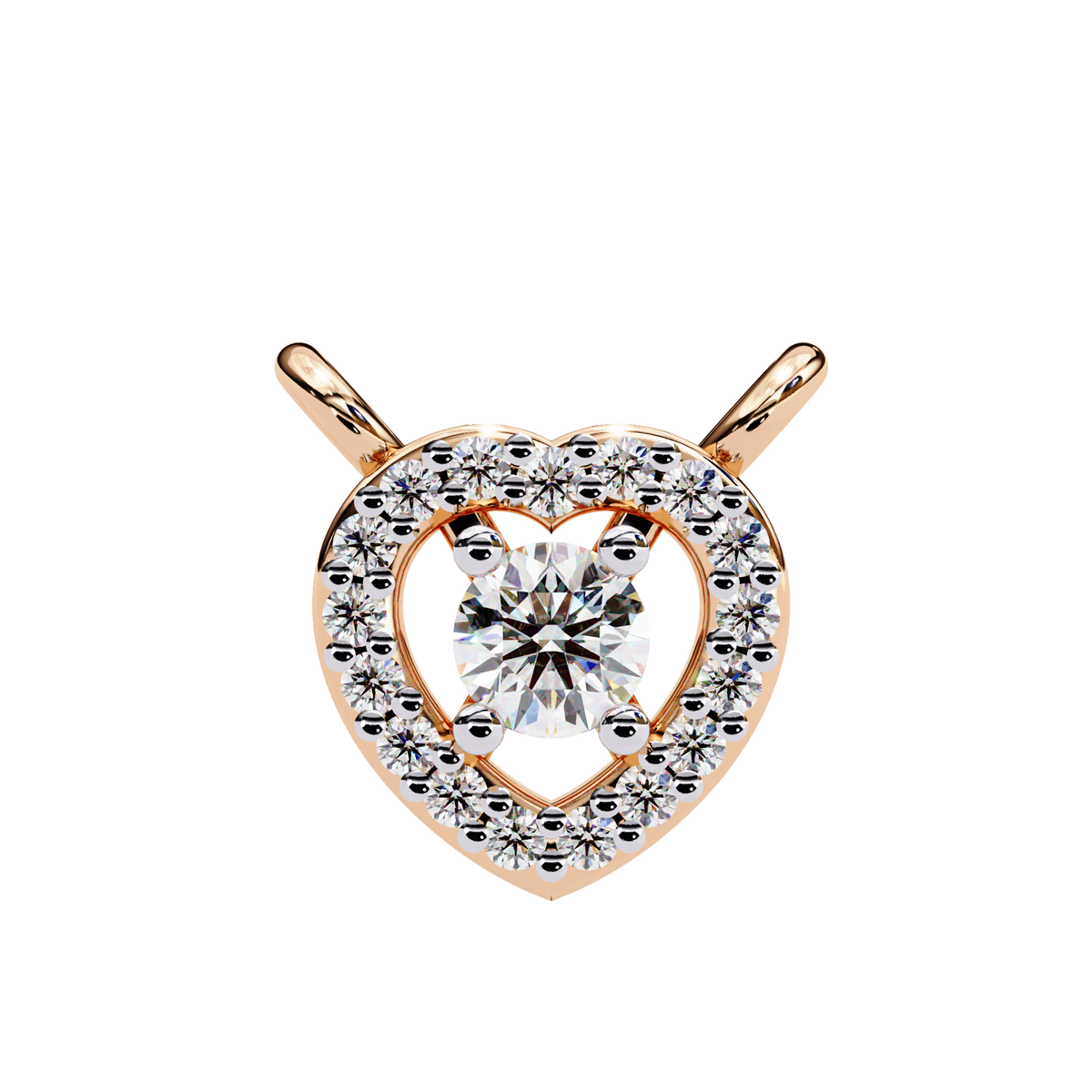 Diamond Heart Pendant Necklace