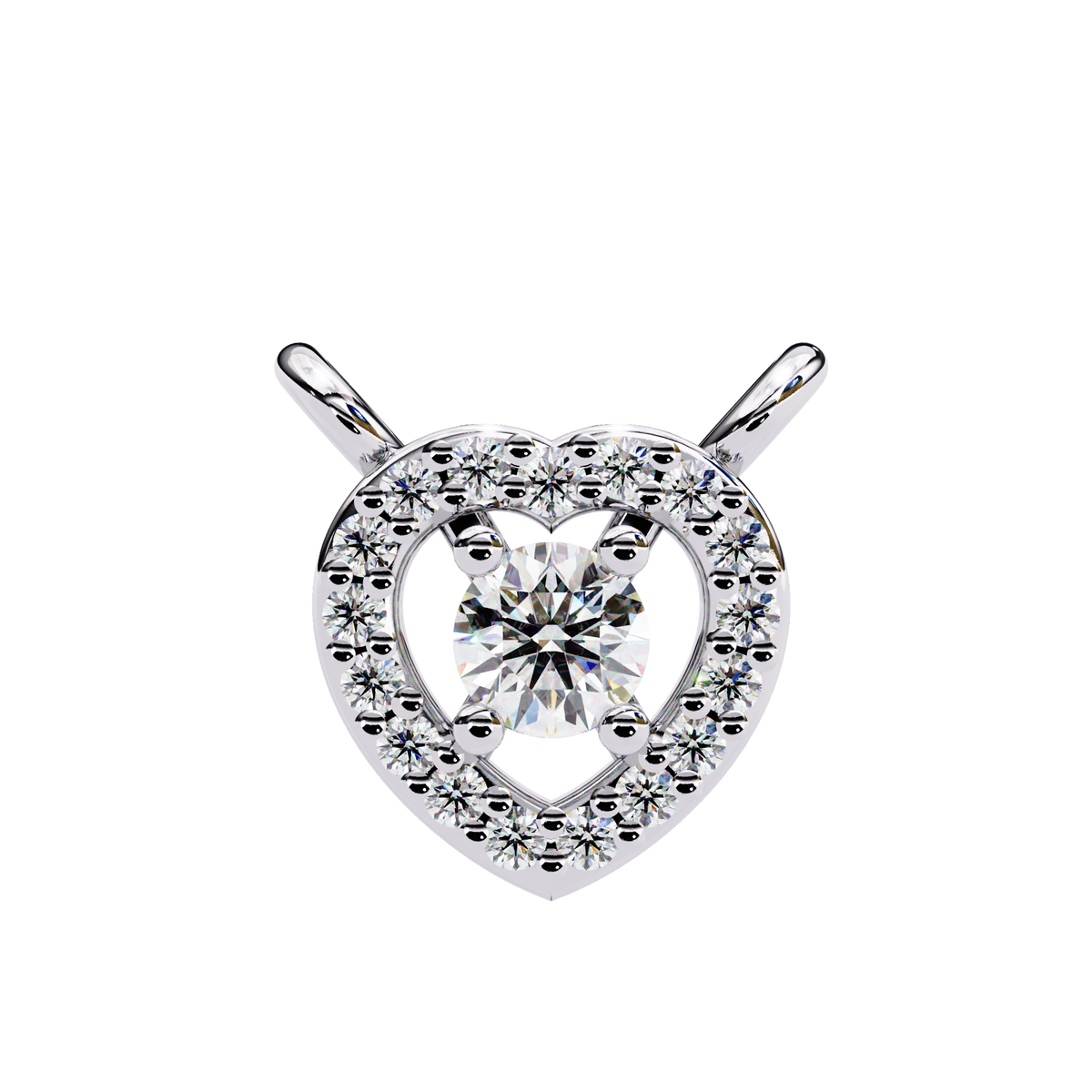 Diamond Heart Pendant Necklace
