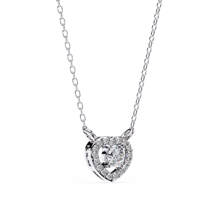 Diamond Heart Pendant Necklace