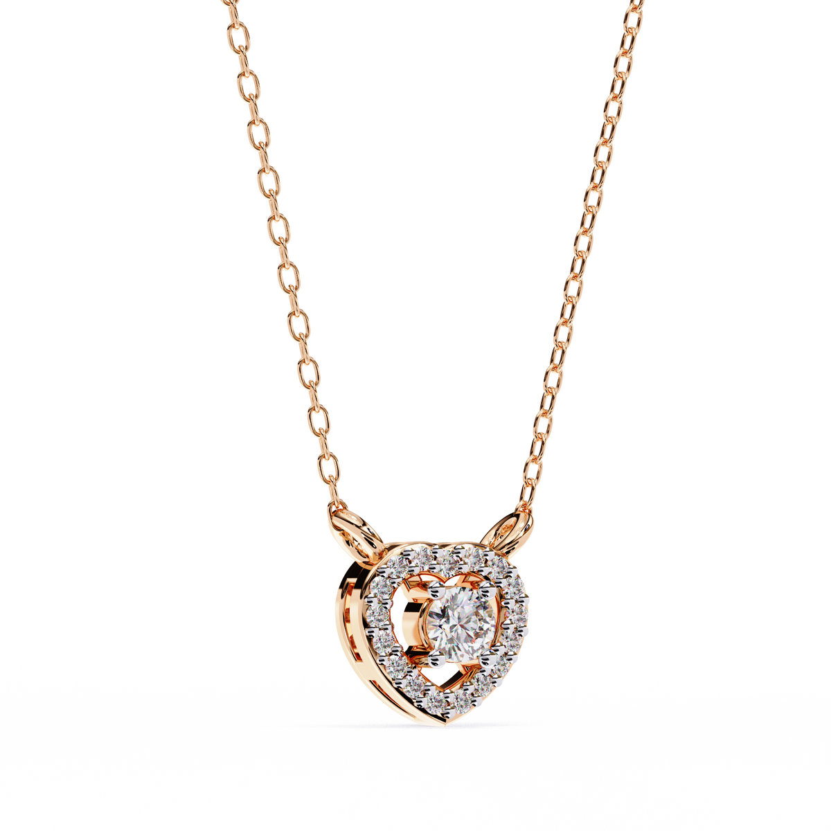 Diamond Heart Pendant Necklace