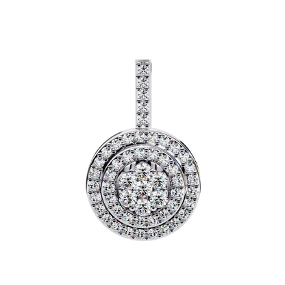 Diamond Halo Cluster Pendant