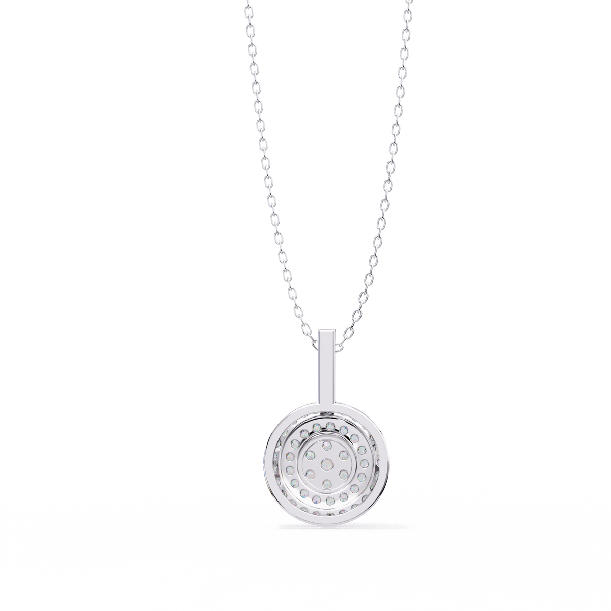 Diamond Halo Cluster Pendant