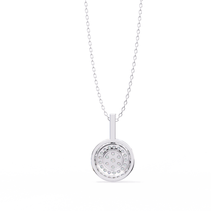 Diamond Halo Cluster Pendant