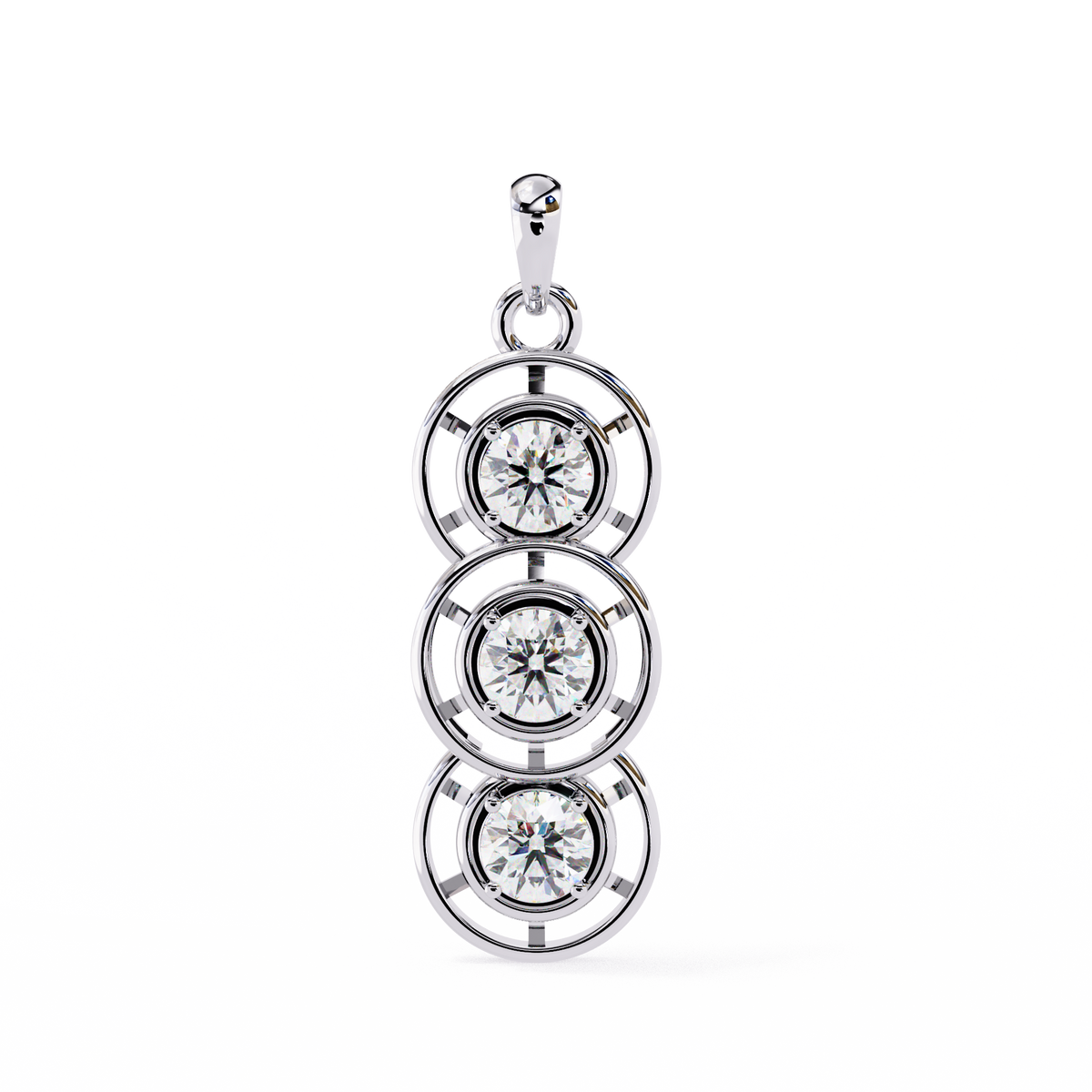 Triple Harmony Diamond Pendant