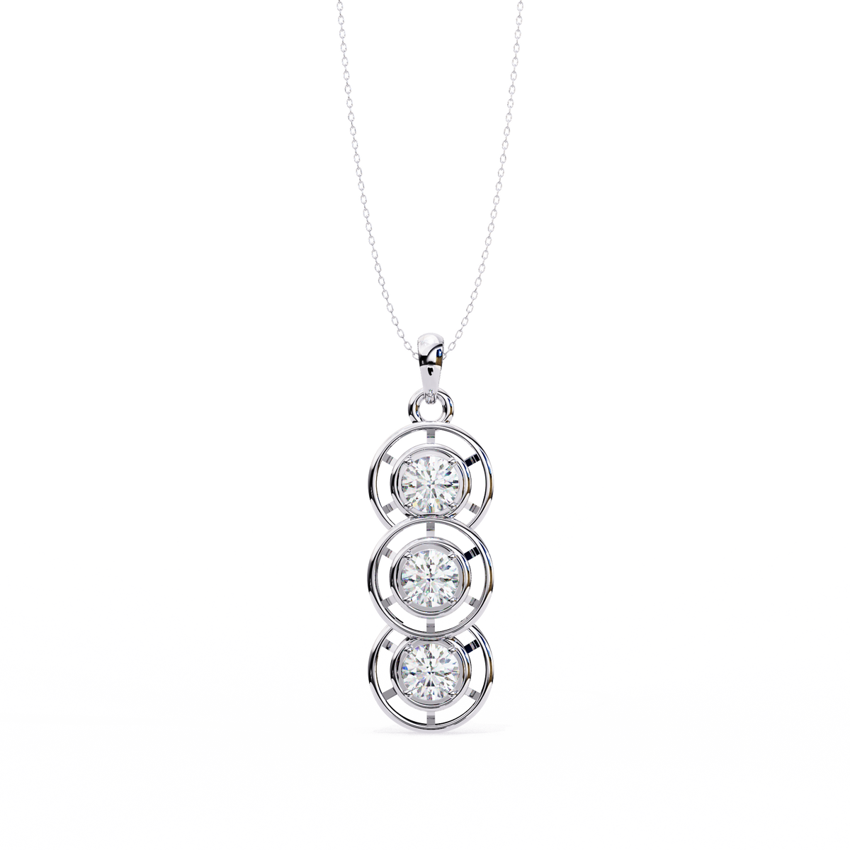 Triple Harmony Diamond Pendant