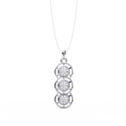 Triple Harmony Diamond Pendant