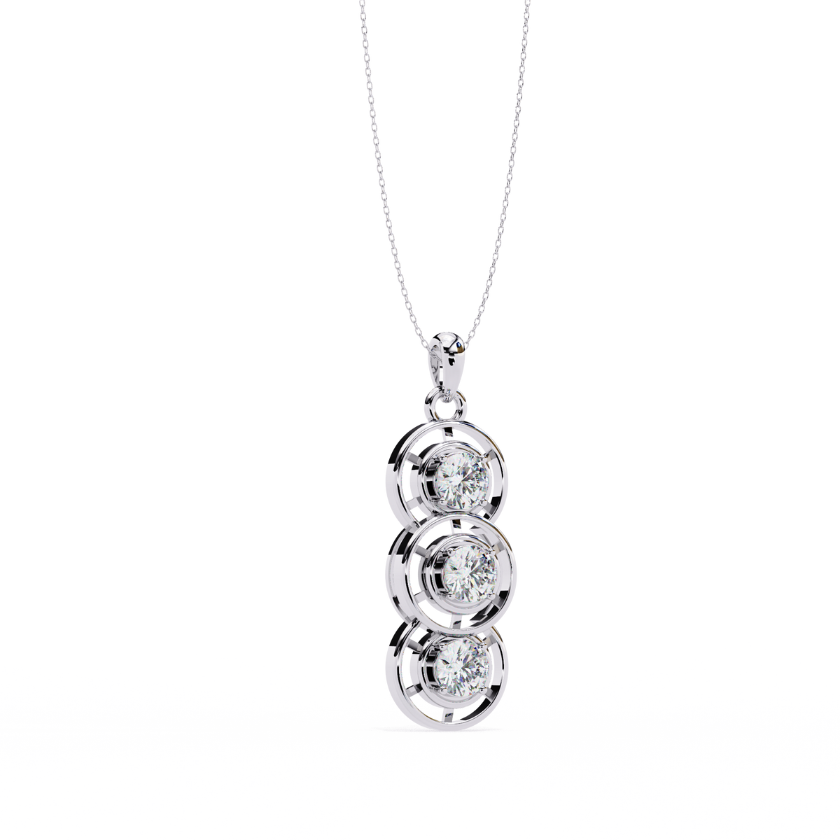Triple Harmony Diamond Pendant