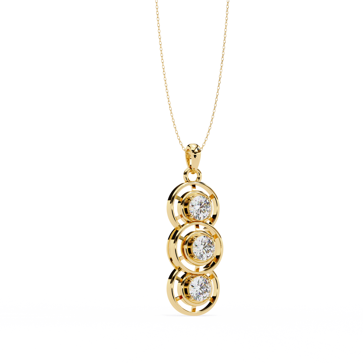 Triple Harmony Diamond Pendant
