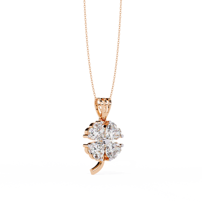 Four precision-cut heart-shaped stones Pendant