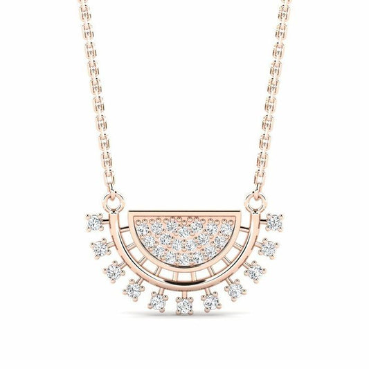 Diamond Sunburst Pendant Necklace