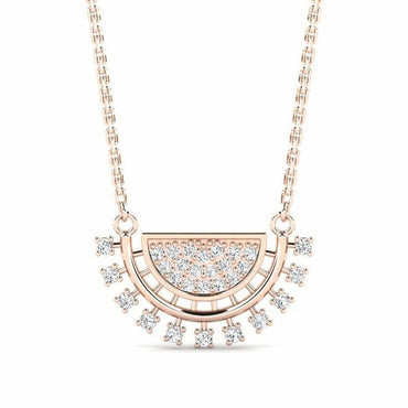 Diamond Sunburst Pendant Necklace