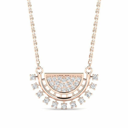 Diamond Sunburst Pendant Necklace