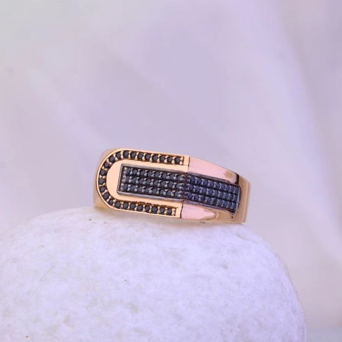 Black Diamond Pave Band Ring