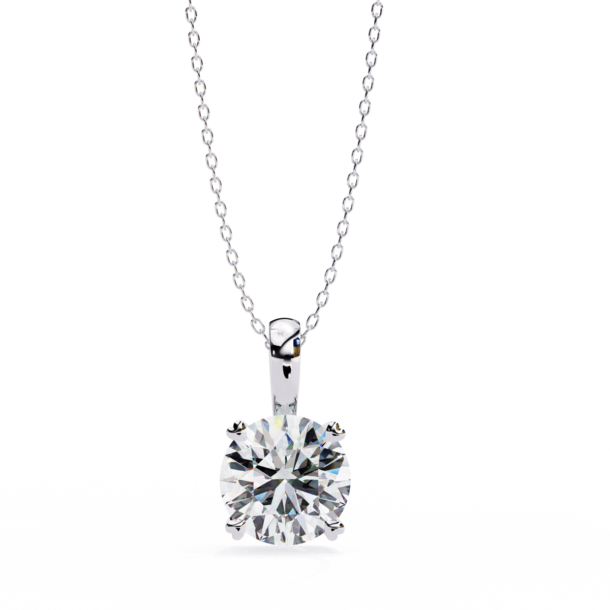 Classic Round Solitaire Diamond Pendant
