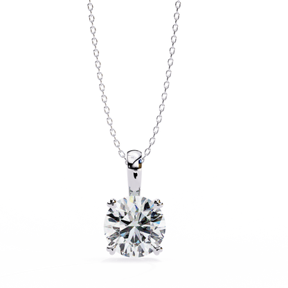Classic Round Solitaire Diamond Pendant
