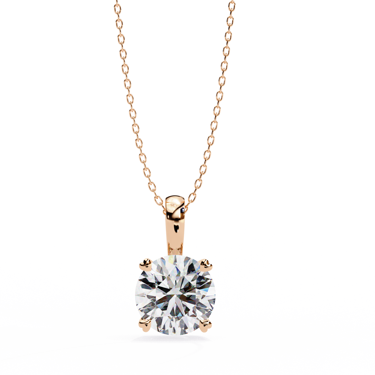 Classic Round Solitaire Diamond Pendant