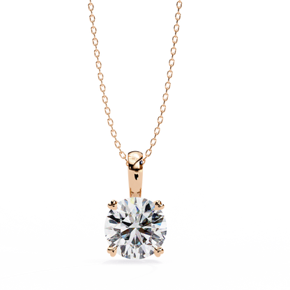 Classic Round Solitaire Diamond Pendant