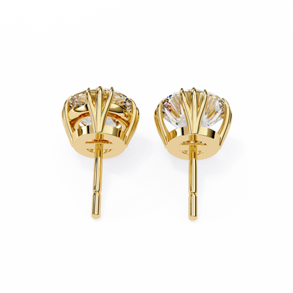 Classic Round Diamond Stud Earrings