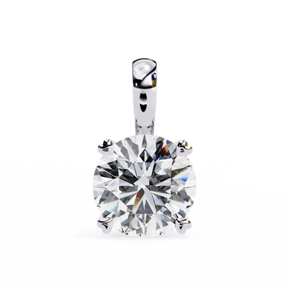 Classic Round Solitaire Diamond Pendant