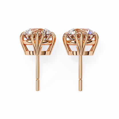 Classic Round Diamond Stud Earrings