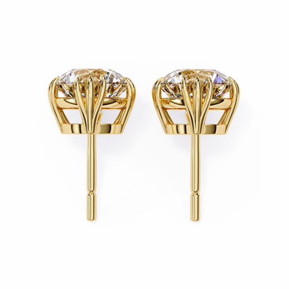 Classic Round Diamond Stud Earrings